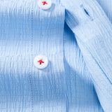 Crinkled Textured Button Down Shirt