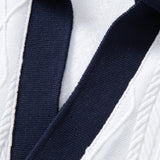 Contrast Geometry Jacquard Knit Polo & Slim Fit Tapered Trousers Set