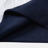 Contrast Geometry Jacquard Knit Polo & Slim Fit Tapered Trousers Set
