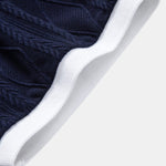 Contrast Geometry Jacquard Knit Polo & Slim Fit Tapered Trousers Set