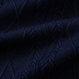 Contrast Geometry Jacquard Knit Polo & Slim Fit Tapered Trousers Set