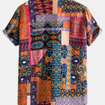Ethnic Pattern Cotton Shirts
