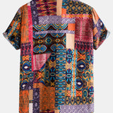 Ethnic Pattern Cotton Shirts