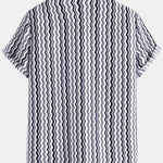 Wave Stripes Cotton Shirts
