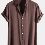 Cotton Blend Lapel Shirts #This Item Will Shrink After Washing, So We