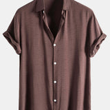 Cotton Blend Lapel Shirts #This Item Will Shrink After Washing, So We