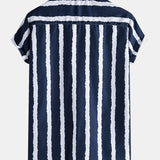 Wide Stripes Lapel Shirts
