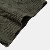 Twisted Jacquard Knit Polo & Slim Fit Tapered Trousers Set