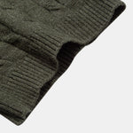 Twisted Jacquard Knit Polo & Elastic Waist Straight Leg Trousers Set
