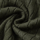 Twisted Jacquard Knit Polo & Elastic Waist Straight Leg Trousers Set