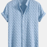 Checkerboard Jacquard Shirt & Checkerboard Jacquard Shorts Set