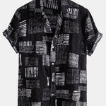 Abstract Printing Lapel Shirts