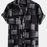 Abstract Printing Lapel Shirts