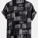 Abstract Printing Lapel Shirts