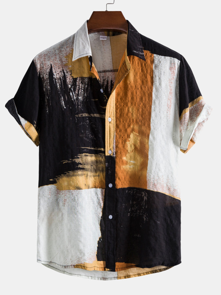 Contrast Color Tie Dye Shirts