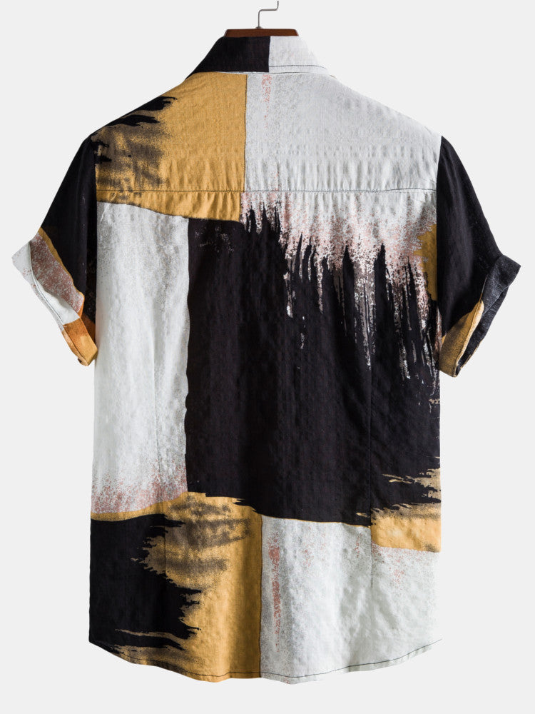 Contrast Color Tie Dye Shirts
