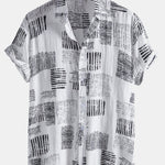 Abstract Printing Lapel Shirts