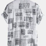 Abstract Printing Lapel Shirts