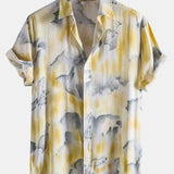 Abstract Ink Print Shirts