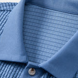 Waffle Button Up Knit Shirt