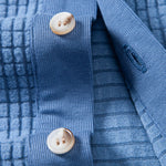 Waffle Button Up Knit Shirt