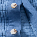 Waffle Button Up Knit Shirt