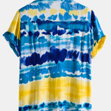 Ocean Print Lapel Shirts