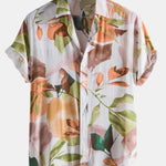 Floral Print Revere Collar Shirts