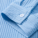 Long Sleeve Muscle Fit Ribbed Button Up Shirt