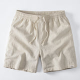 Geometry Rhombus Jacquard Shirt & Linen Blend Drawstring 7" Shorts Set