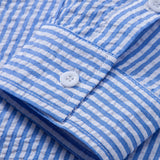 Seersucker Striped Button Up Shirt