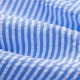 Seersucker Striped Shirt & Straight Leg Linen Pants Set