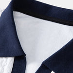 Contrast Jacquard Polo & Slim Fit Tapered Trousers Set