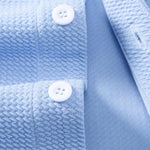Muscle Fit Textured Stand Collar Shirt