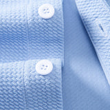 Muscle Fit Textured Stand Collar Shirt