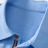 Short Sleeve Linen Shirt & Straight Leg Linen Pants Set