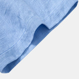 Short Sleeve Linen Shirt & Straight Leg Linen Pants Set