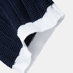 Contrast Textured Johnny Collar Knit Polo & Tapered Trousers Set