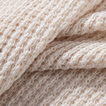 Relax Fit Crocheted V Neck Polo & Straight Leg Linen Pants Set