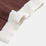 Contrast Trim Stripe Johnny Collar Polo & Tapered Trousers Set