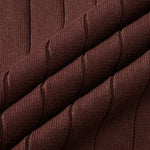 Contrast Trim Stripe Johnny Collar Polo & Tapered Trousers Set