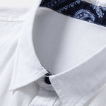 Contrast Paisley Print Linen Shirt & Straight Leg Linen Pants Set