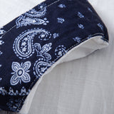 Contrast Paisley Print Linen Shirt & Straight Leg Linen Pants Set