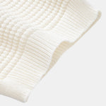 Contrast Waffle Zipper Knit Polo & Slim Fit Tapered Trousers Set