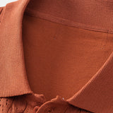 Twisted Jacquard Button Up Knit Shirt