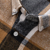 Flannel Plaid Cotton Button Up Shirt