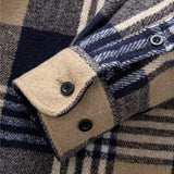 Flannel Fleece Lined Plaid Cotton Button Up Shirt