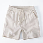 Linen Rayon Blend Shirt & Drawstring 7" Shorts Set