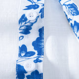 Contrast Floral Print Linen Shirt