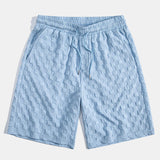 Checkerboard Jacquard Shirt & Checkerboard Jacquard Shorts Set